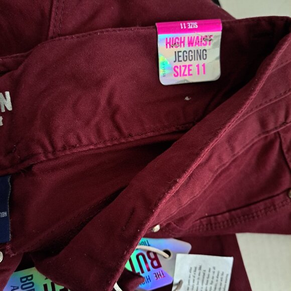 Amethyst High Waist Jegging Bodycon Wine Burgundy Jeans sz 11 - Picture 7 of 7